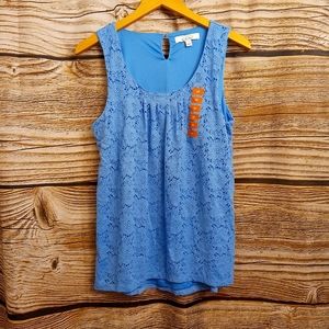 Cornflower Blue Sleeveless Top Company Ellen Tracy
